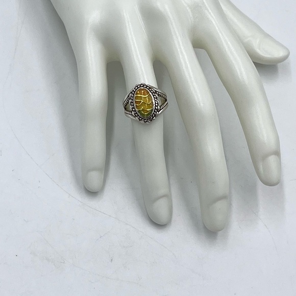 Designer Carolyn Pollack Vintage Relios Desert Scene Sterling 925 Ring Sz 7.5 - Picture 2 of 15